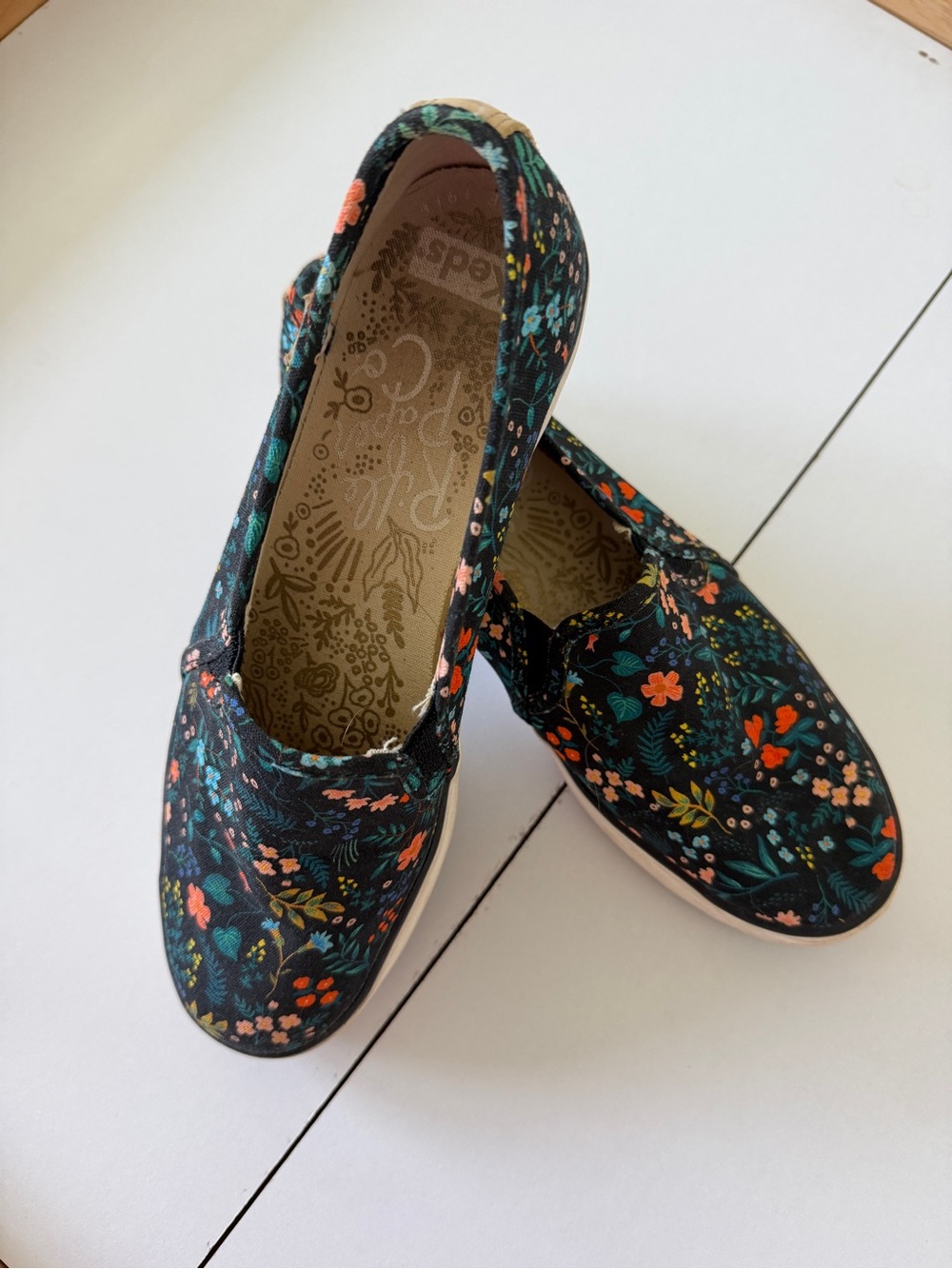 Keds x Rifle Paper slip on sneakers